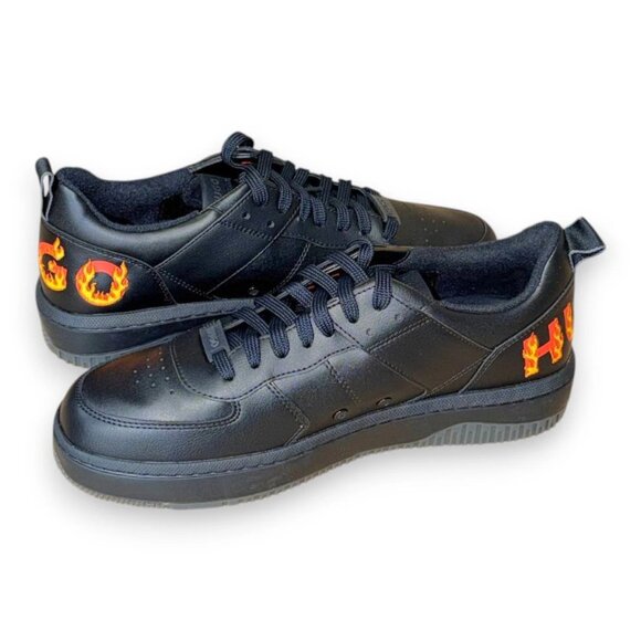 HUGO Kilian Tenn Men's Sneakers Black Manmade Leather-Style US 9 - Picture 5 of 7